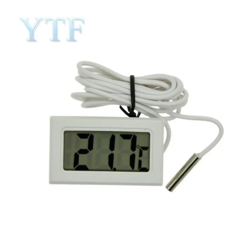 Mini Convenient Digital LCD Thermometer Sensor Hygrometer Gauge Refrigerator Aquarium Monitoring Display Humidity Detector