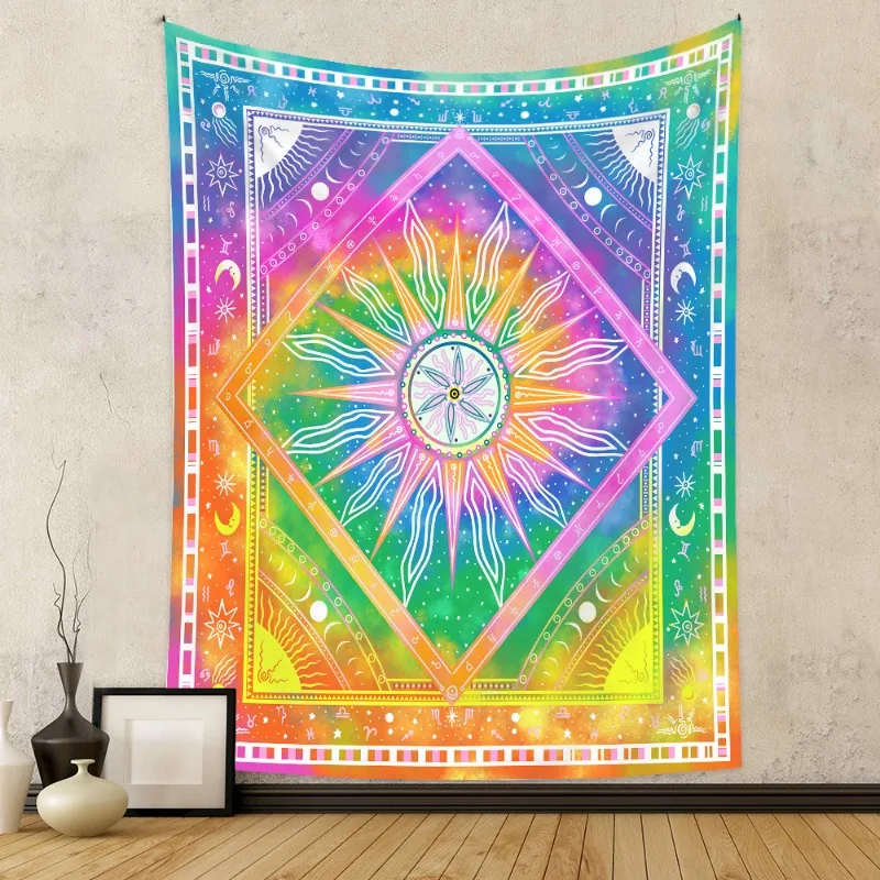 Tapestry Cross border Home Bohemian Tapestry Room Decoration Background Fabric ins Wind Hanging Fabric aesthetic room decor