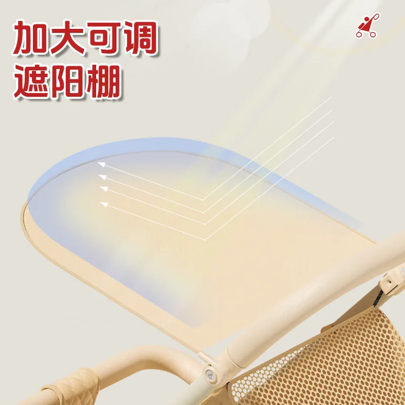 عربة مظلة جيب لأداة المشي للأطفال، عربة يد للأطفال خفيفة الوزن وقابلة للطي ويمكن الجلوس أو الاستلقاء، عربة سفر للأطفال