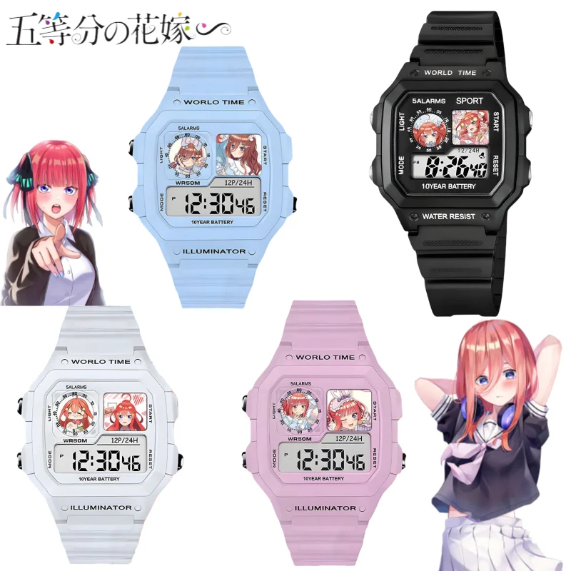 Los quintillizos por excelencia Nakano Nino Nakano Miku Nakano Yotsuba periféricos de anime reloj electrónico multifunción creativo