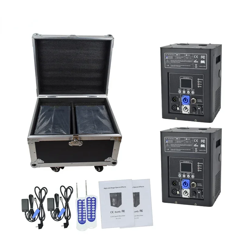 

Machine à Étincelles Froides Sans Fil DMX, pour Mariage, avec Flight Case, 2 Pièces, 600W