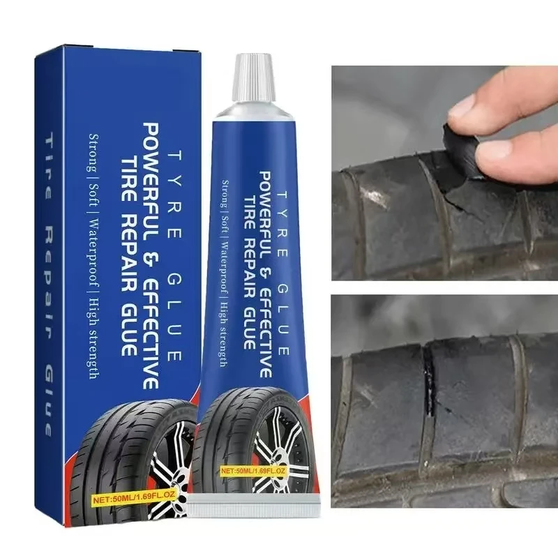 Car Tire Repairing Glue Tire Repair Black Glue Strong Rubber Wear-resistant Non-corrosive Car Instant Strong Tools Adhesive