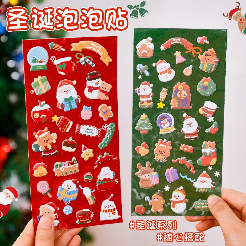 

Cartoon Christmas Stickers DIY Scrapbooking Journal Phone Case Decoration Sticker School Office Supplies