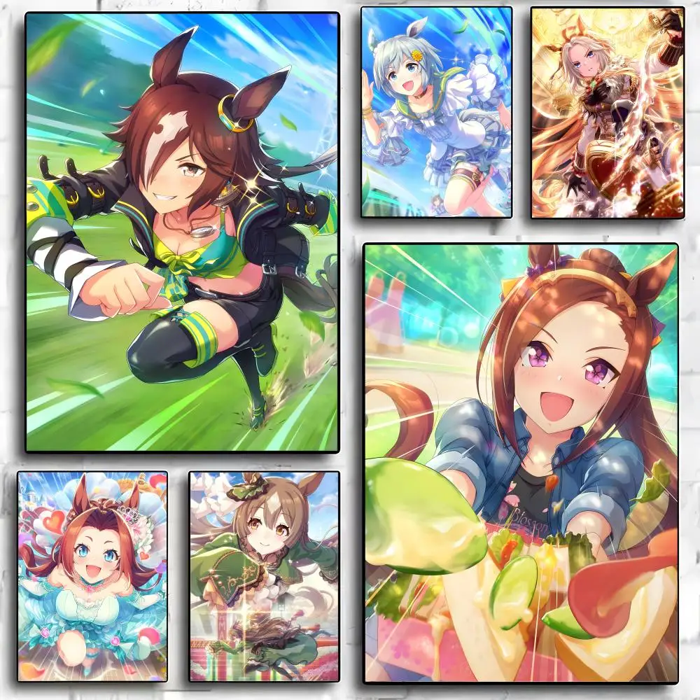 لعبة أنيمي U-Uma Musume Pretty DerbyS ملصق لغرفة المعيشة، غرفة النوم، في الهواء الطلق، بار، المدخل بار جدار الفن يطبع الديكور الهدايا