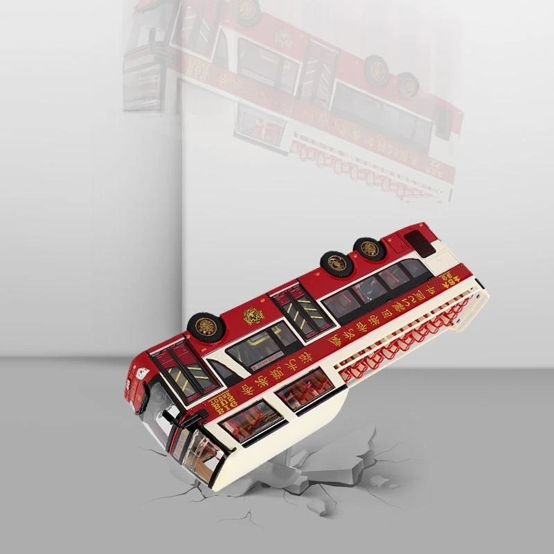 Ônibus de brinquedo para meninos, escala 1:42, Hong Kong, Londres, cidade, dois andares, modelo de metal, carro, pull back, coleção de som e luz