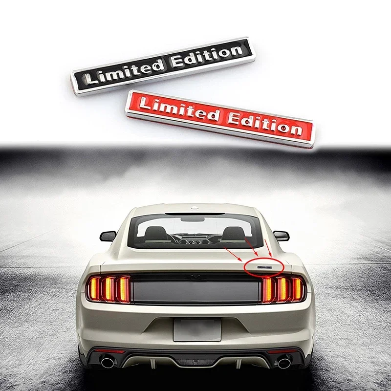 3D Limited Edition Logo Chrome Black Metal Sticker Trim Metal Emblem Badge Decal Auto Decoration Accessories
