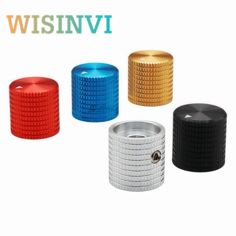 

5 шт. 17X17 мм, крышка потенциометра из алюминиевого сплава, ручка аудиоусилителя, крышка переключателя электронных инструментов, круглое отверстие 6 мм