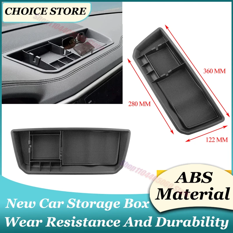 For VW Volkswagen Atlas Teramont 2017-2020 ABS Car Armrest Storage Box Center Console Organizer Tray Pallet Holder