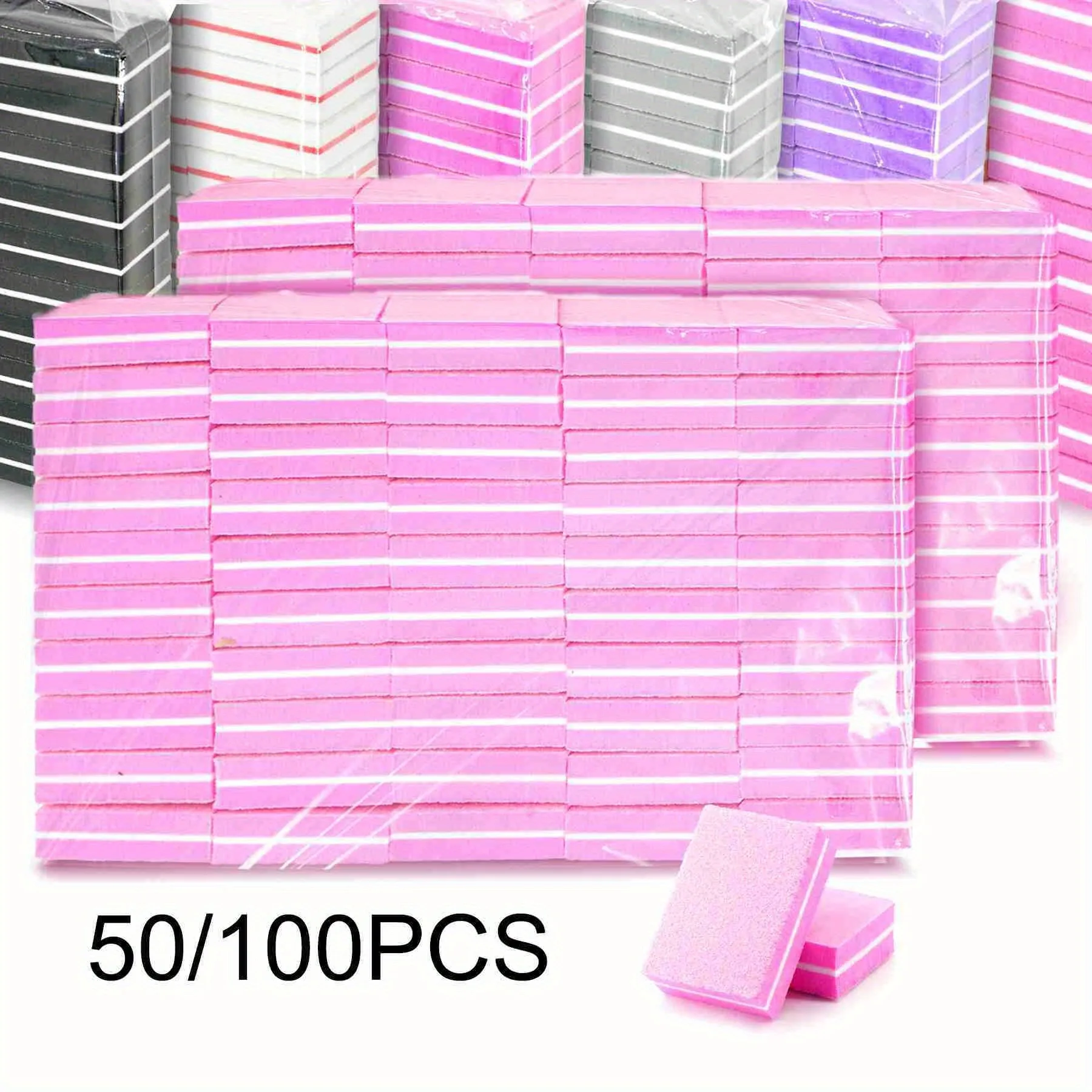 1/10/20/50/100Pc Mini Buffing Sanding Files Block Pedicure Manicure Care Nail Art Buffer Polish Manicure Pedicure Nail File Tool