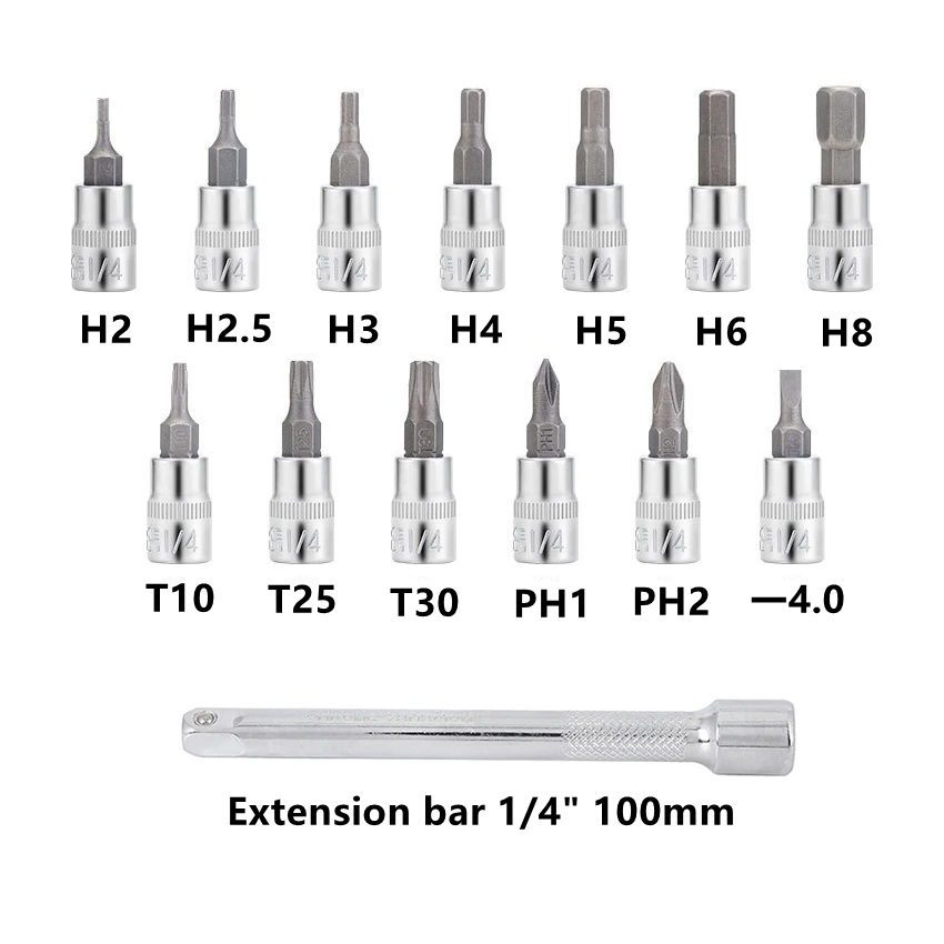 Torque Wrench Set 1-25Nm Bike Allen Key Tool Socket Spanner Bicycle Repair Kit