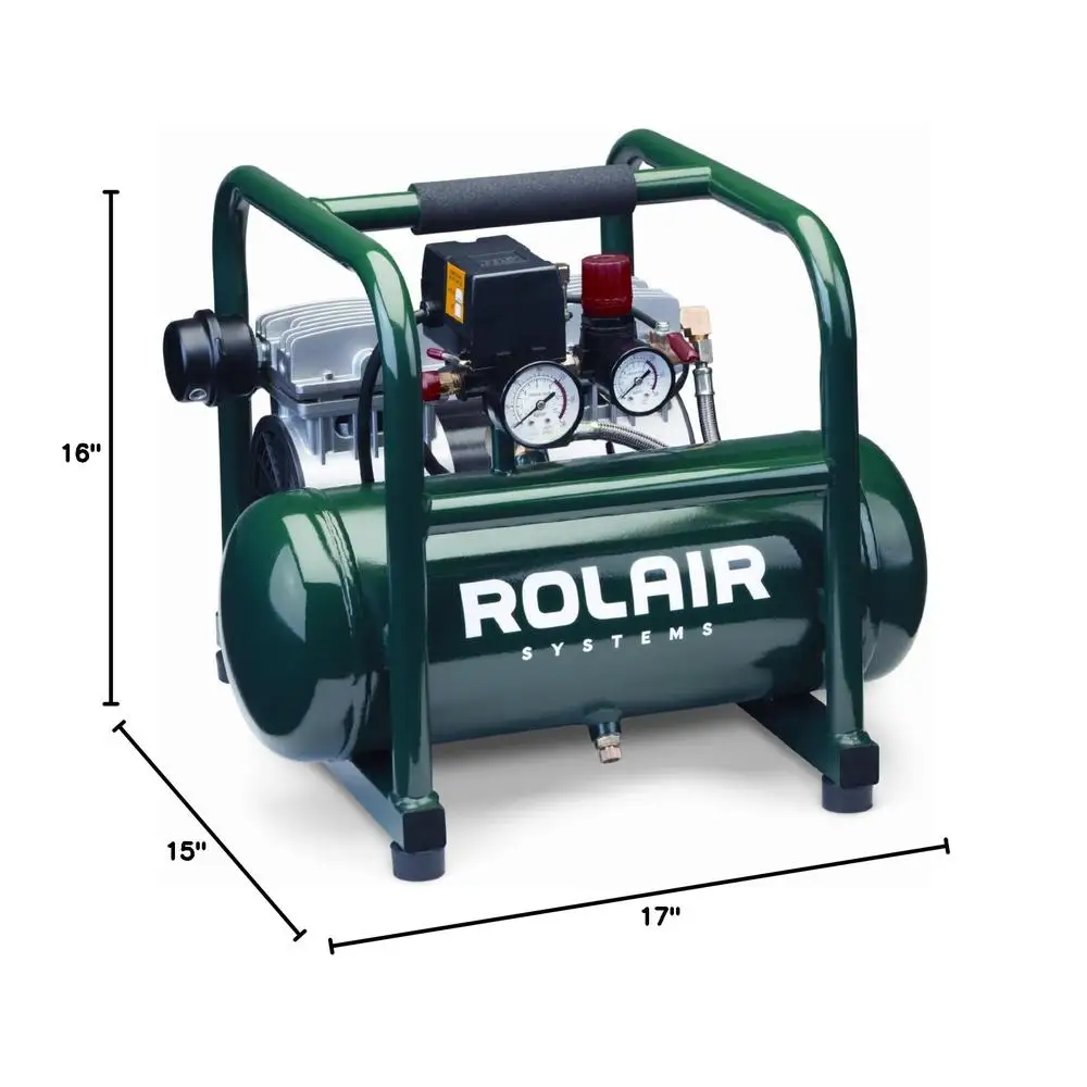 ضاغط هواء كهربائي 2.5 جالون أسطوانة ألومنيوم مصبوب 2.35 CFM 90 psi 1725 RPM تصميم أقل الزيت 60 ديسيبل مستوى الضوضاء حفر الهواء