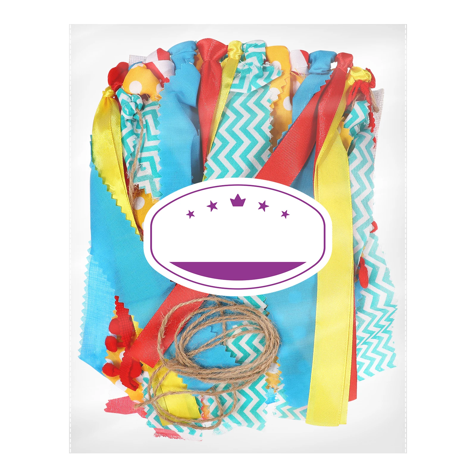 

Circus Carnival 1st Birthday Decorations 3 Pcs Set Colorful Banner Cake Topper Hat Supplies for Birthday Celebration