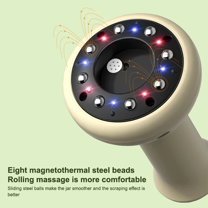 

Abdominal Massager For Hot Compress And Adjustable Guasha Cupping Intensity Arm And Leg Massage Handheld USB Rechargeable