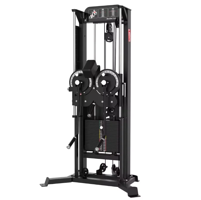 Máquina de entrenamiento de elevación lateral de pie cargada con pasador de equipo de gimnasio comercial