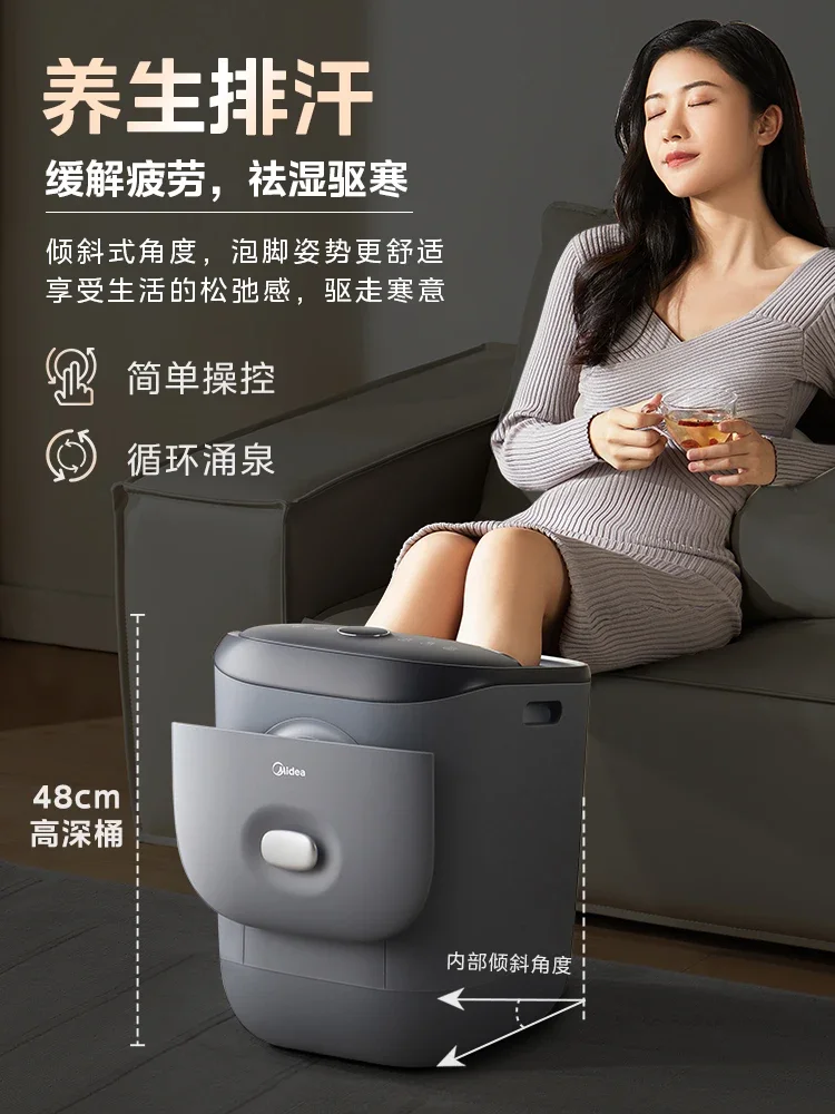 220V Intelligent Foot Spa Tub for Use with Advanced Depth Full Automatic Heating Consistent Temperature Smart Massage Function