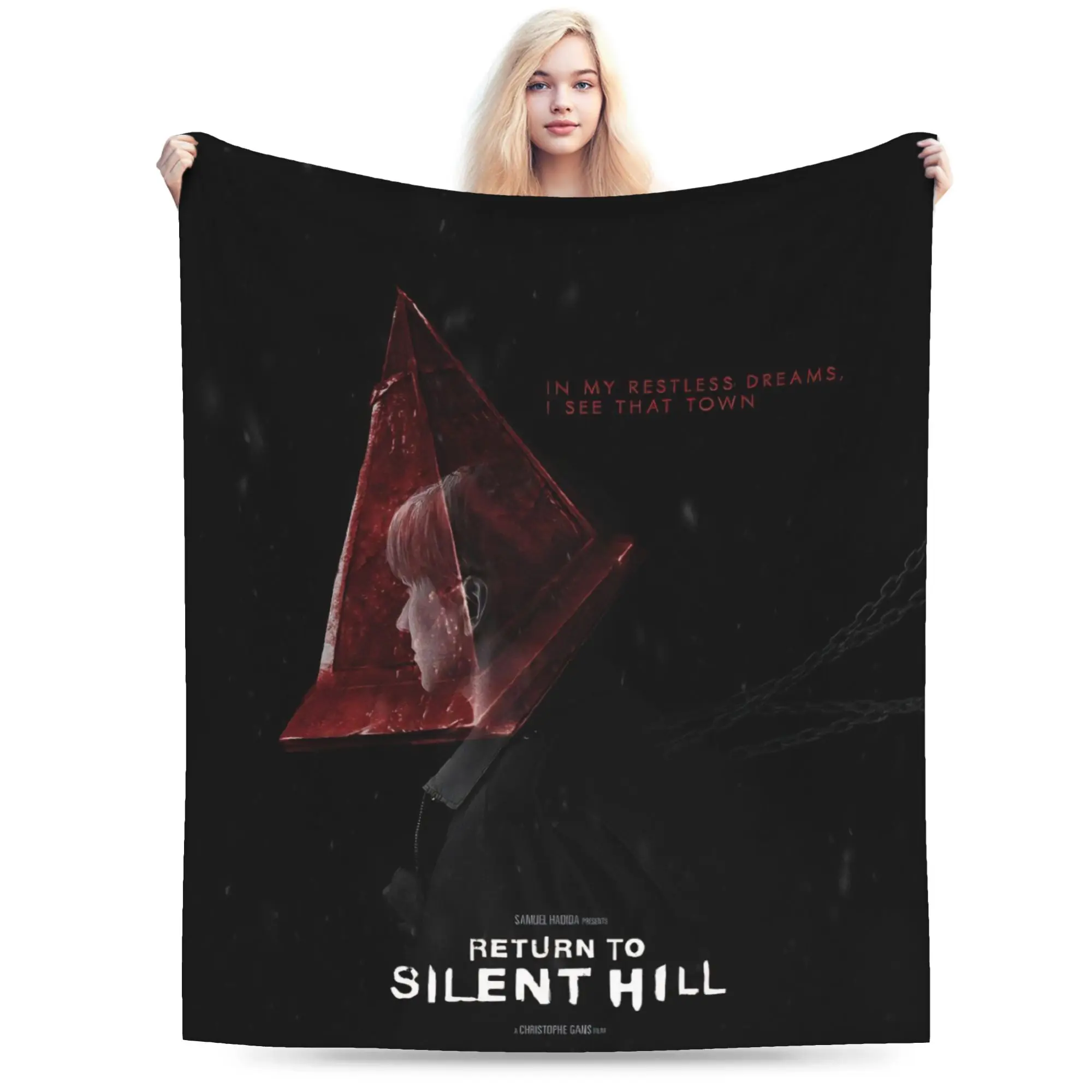 عودة مريحة إلى فيلم سايلنت هيل 2026 ملحقات بطانية غرفة ديكور رمي البطانيات الصوف الناعم للمكتب #2