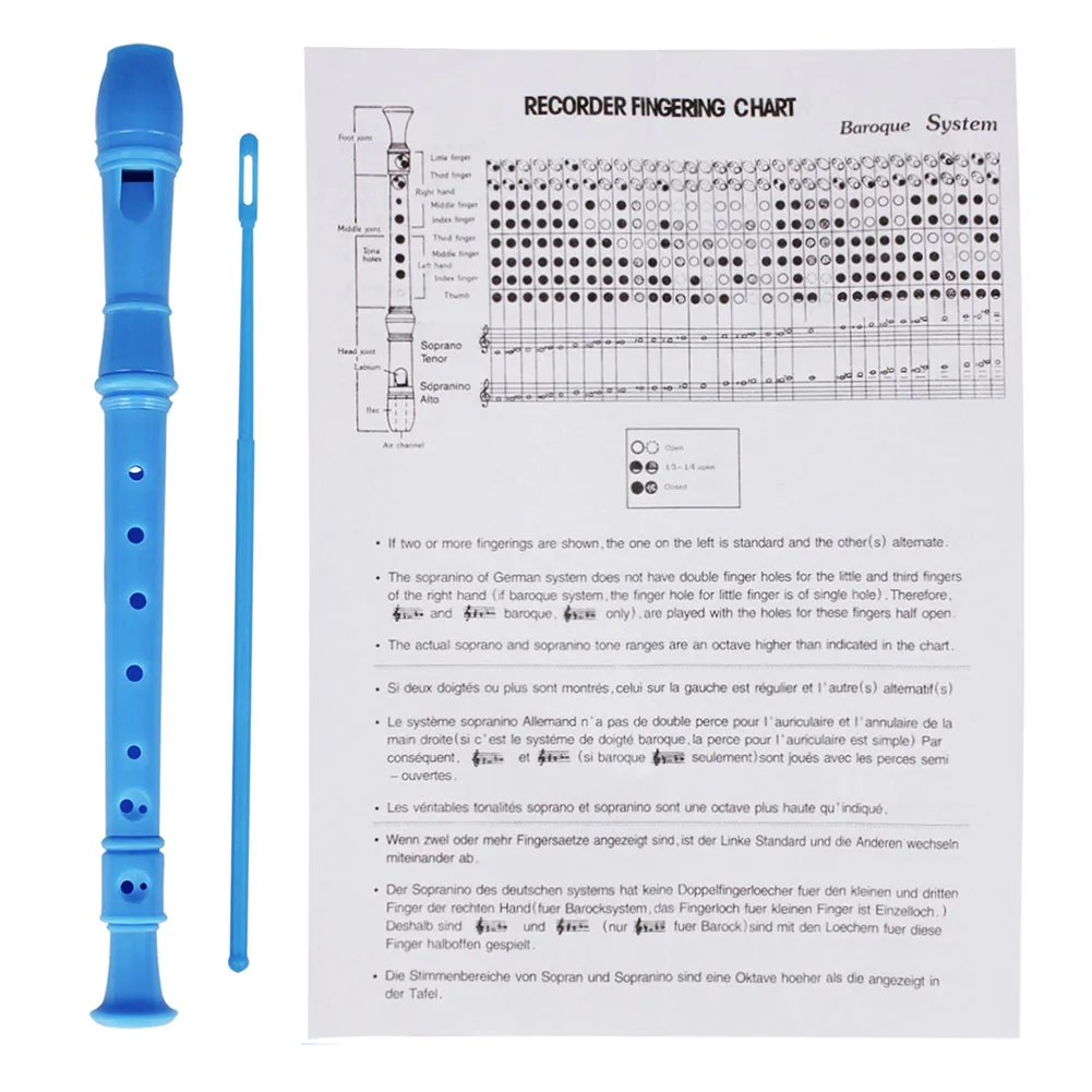 

Brand New For Musician Recorder Flute Recorder Flute 8 Holes Colorful Plastic Recorder Flute With Cleaning Rod