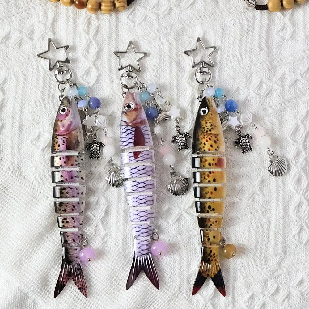 

Mobile Phone Lanyard Fish Keychain Backpack Decor Small Gift Bag Sweet Pendant Hanging Chain Cute DIY Supplies Colorful Chain