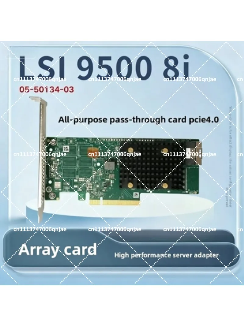 LSI 9500-8i PCIe 4.0 Tri-Mode HBA - 12Gb/s SAS 6Gb/s SATA NVMe 8 Internal Ports