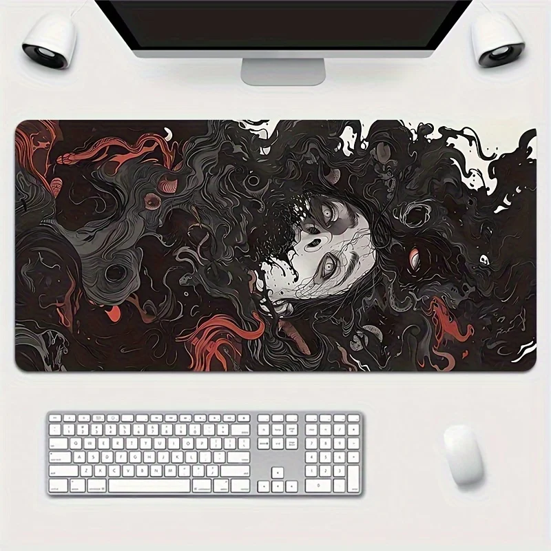 لوحة ماوس فنية داكنة فانتسي، قاعدة مطاطية كبيرة مضادة للانزلاق، ملحقات مكتب الكمبيوتر، لوحة ماوس للمكتب والألعاب، سجادة لوحة المفاتيح، سجادة ديكور #2