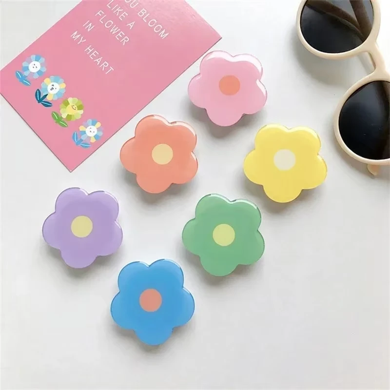 Cute Foldable Phone Grip Flower Cellphone Stand Holder Mobile Mini Finger Ring for Girl Women Fashion Kickstand image 5