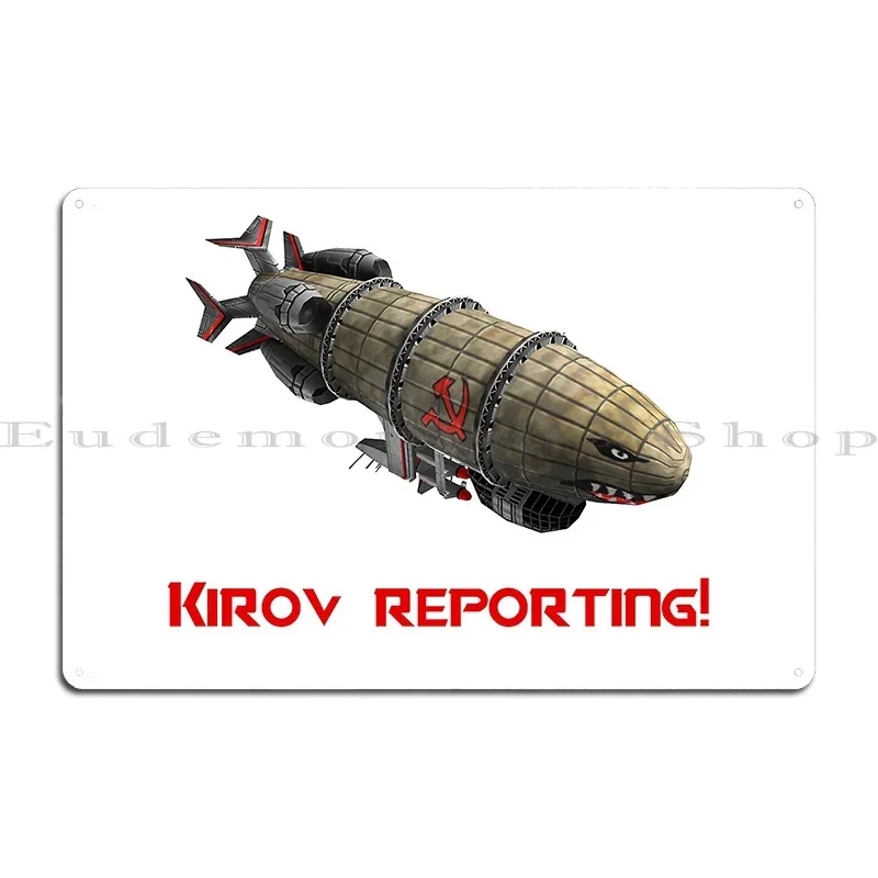 Command And Conquer Red Alert Kirov Reporting Metal Sign Garage Cinema Cave Club Printing Tin Sign Poster