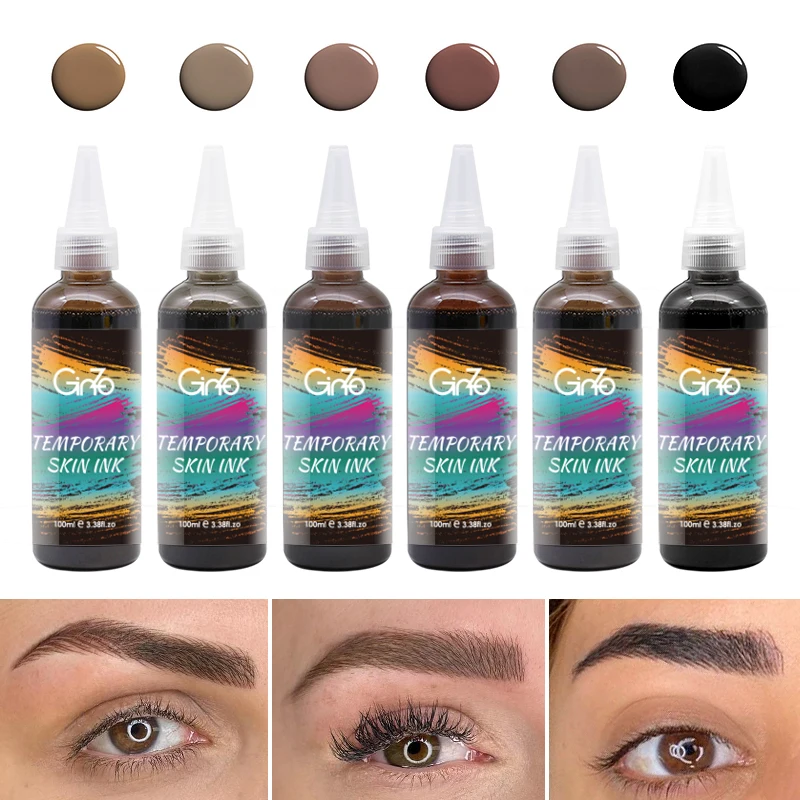 

GINZO Eyebrows Temporary Tattoo Ink for Airbrush Long Lasting Waterproof Body Art Paint 30ml Home Use Beauty Health Pigment