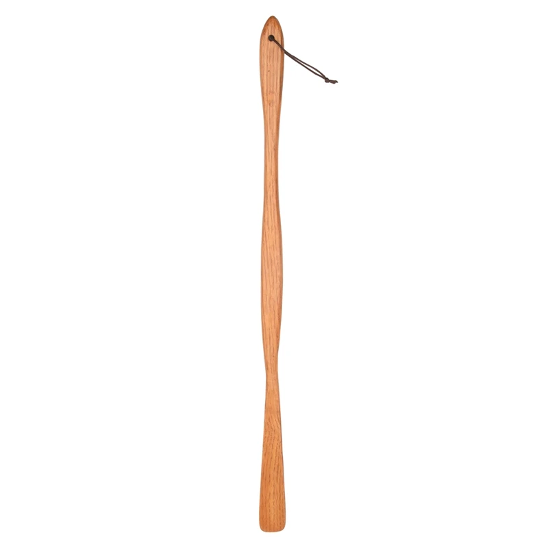 Long Shoehorn That Does Not Bend the Waist Wooden Shoehorn Long 75cm Wood Fashionable Wood Grain