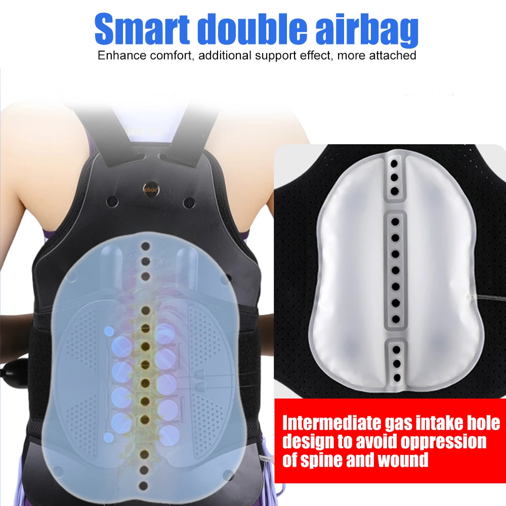 TLSO Thoracic Full Back Brace, Posture Corrector Adjustable Back Support for Lower Back Pain Relief, Post Surgery Back Support