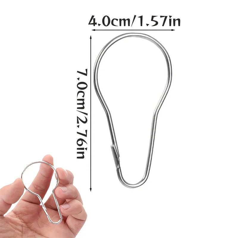 15/60PCS Silver Metal Shower Curtain Rings Hooks, Smooth Glide Rustproof Curtain Rings for Bathroom Rod