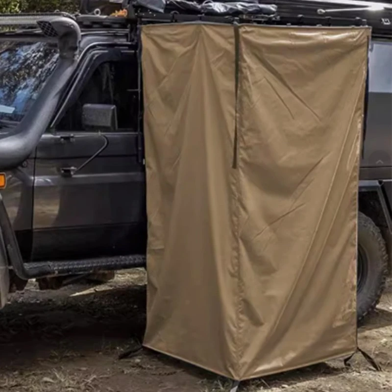 Outdoor Overland Vehicle Car Roof Mounted Waterproof Shower Tent Folding Camping Mobile Shower and Bath Awning With Led