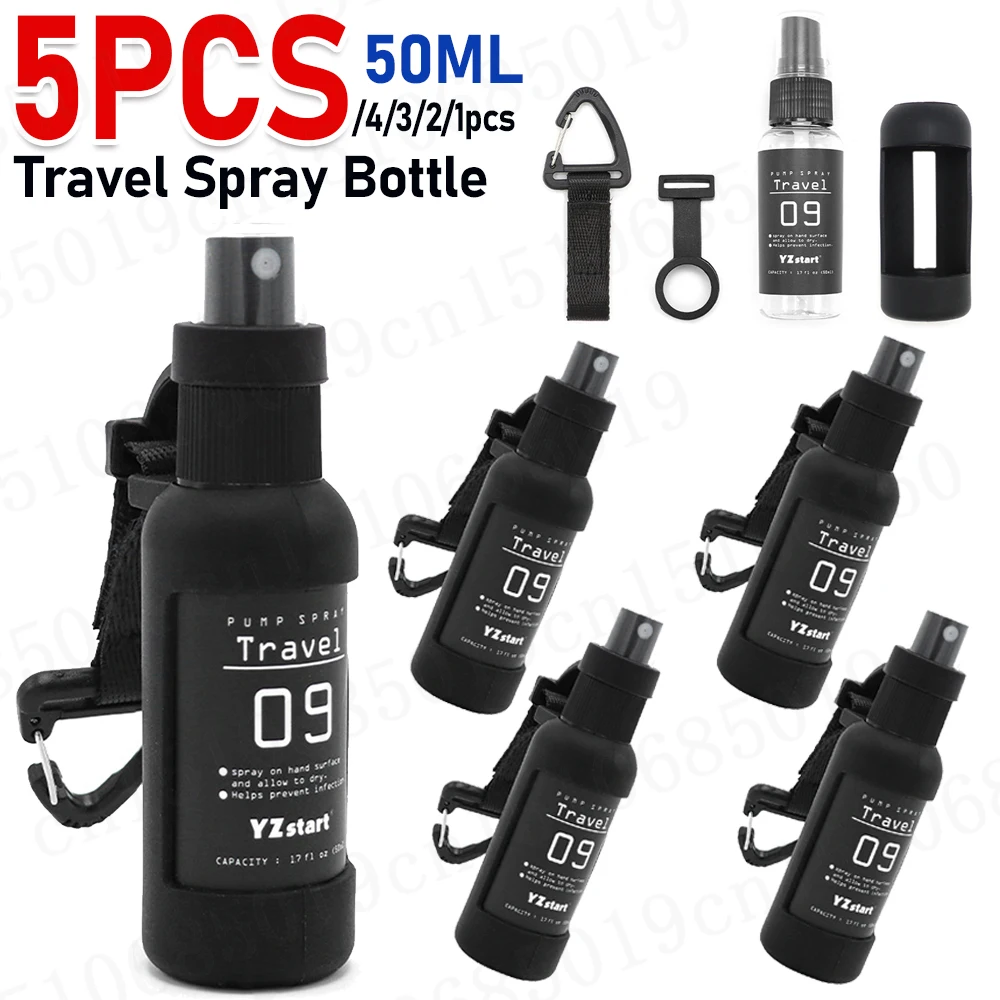 50ml Portable Pump Perfume Refillable Spray Bottle Outdoor Camping Atomizer Refillable Alcohol Mini Bottle Travel Bottle