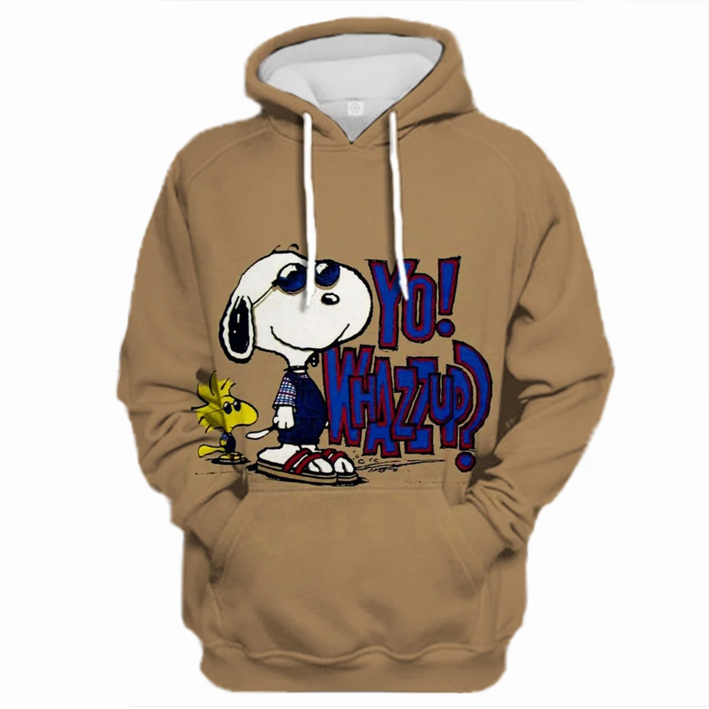 Snoopy cartoon print Women Sweatshirt Long Sleeve Crewneck Graphic Hoodie Clothes Couple Valentine\'s Day Gift Womens Clothes