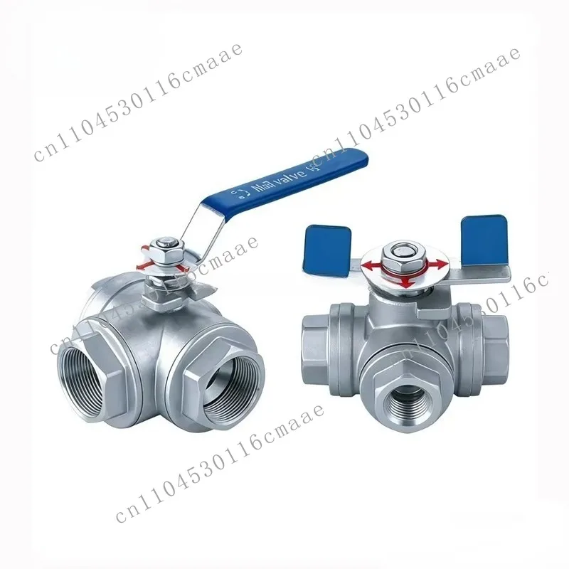 Manufacture SS 304/316 Stainless Steel 3-Way Ball Valve Manual for Water Gas Factory Wholesale T Type L Type