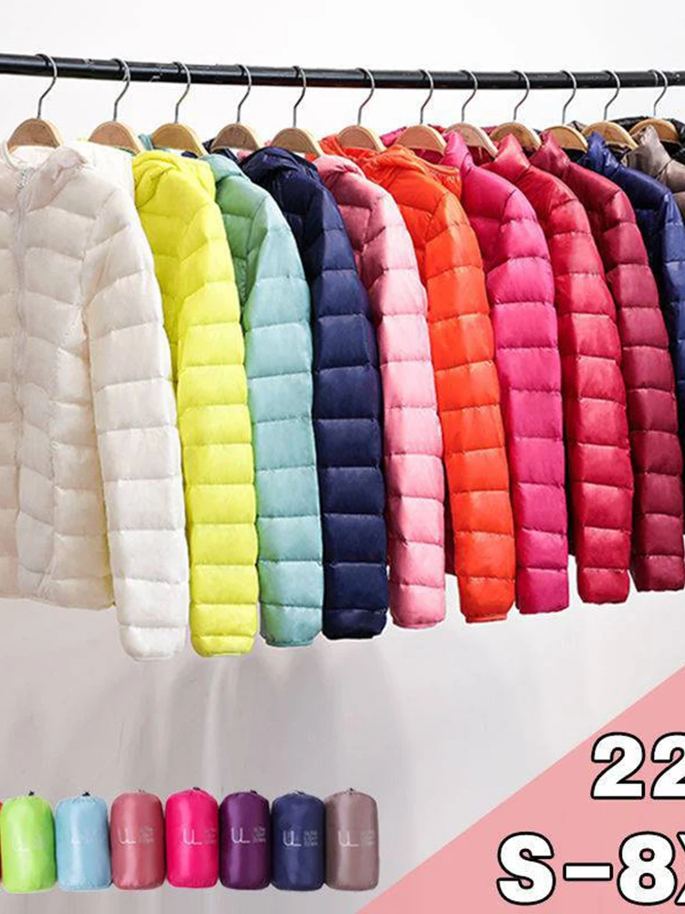 Women Autumn Down Jacket 2023 New Arrivals 90% White Duck Down Ultra Light Fashion Hooded Keep Warm Puffer Jacket