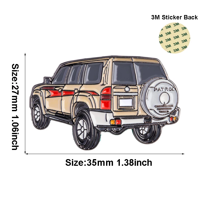 1-100PCS Car Mobile Phone 3M Sticker Badge Metal Pin Broooches Pins