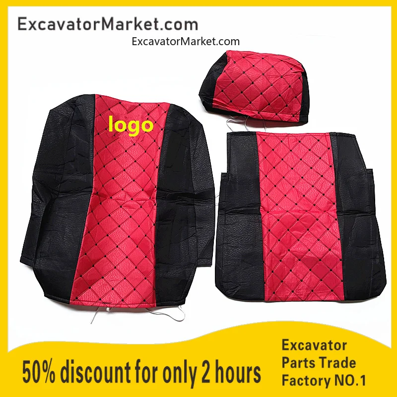 For Doosan Cat Hitachi Kobelco Sany Hyundai Vol-vo Kato Kubota Sumitomo Excavator Seat Cover Seat Cover 1 Excavator Accessories