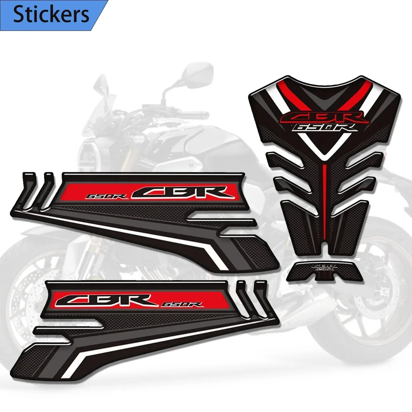 Tank Pad Protection Fit Honda CBR 650R CBR650R HRC Fireblade Motorcycle Side Grips 3D Decals Gas Fuel Oil Kit Knee