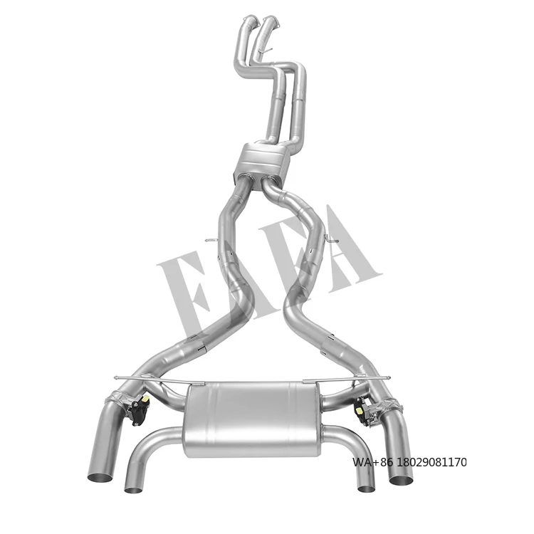 

For M2C F87 3.0T Car Exhaust System Middle and Rear High Performance Exhaust Pipe Electric Valve Exhaust No Heat Insulation
