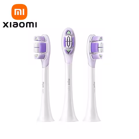 XIAOMI MIJIA Sonic-Sweep Toothbrush Pro Replacement Heads (3 Pack) - Shock-Absorbing,Food-Grade Fade Reminder,Copper-Free Design