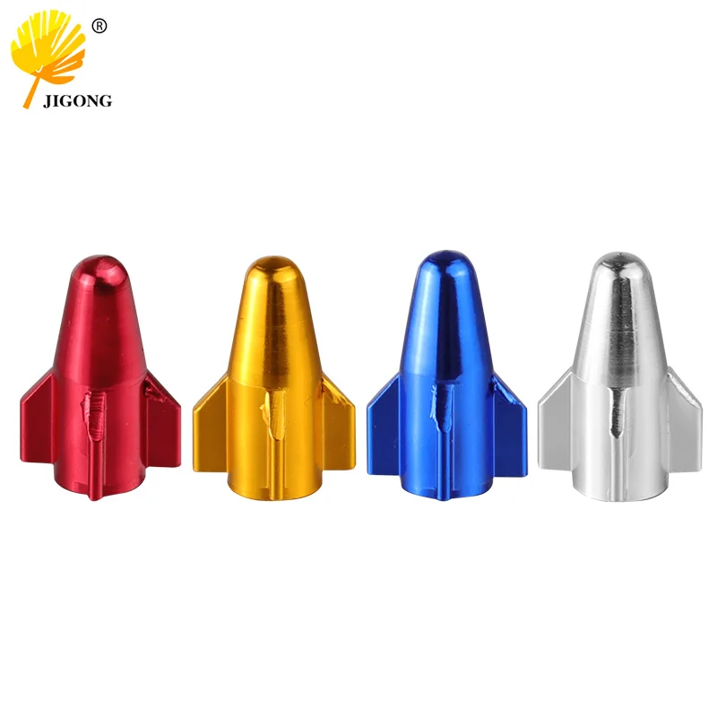 

Dust Stain Proof Air Nozzle Cover Tire Accessories Small Rocket Head Aluminum Alloy French Valve Tire Valve Cap
