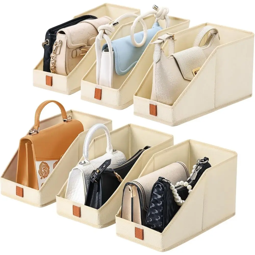 

Складные тканевые контейнеры для кошельков и сумок, 6 шт., компактное хранилище для дома и офиса, 5,9x11,8x6,7