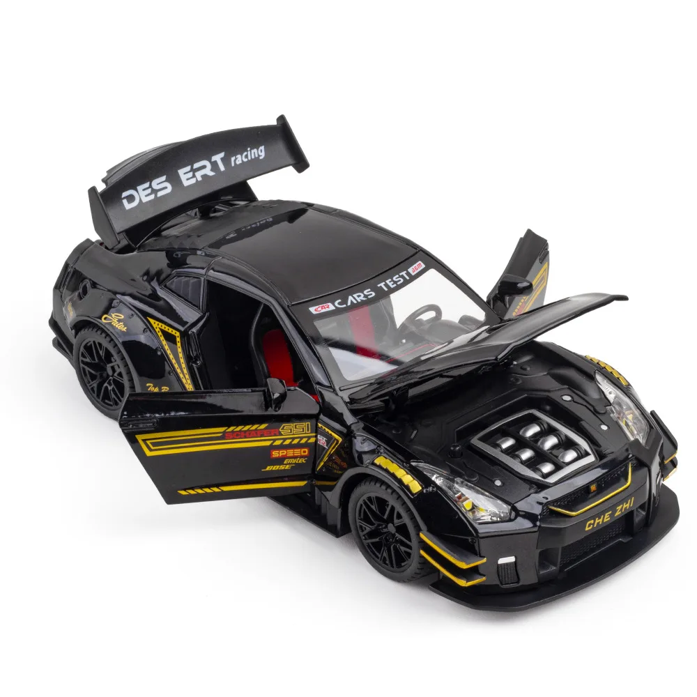 1:24 Skyline R35 Sports Car Racing Alloy Car Model Boys Gift Metal Die Cast Children's Toy Car Ornaments Simulation Car Model