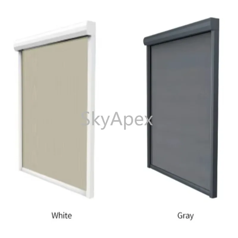 Retractable Waterproof Ziptrack Exterior Roller Window Shade Zip Screen Patio Outdoor Blinds UV Protection Windproof For Balcony