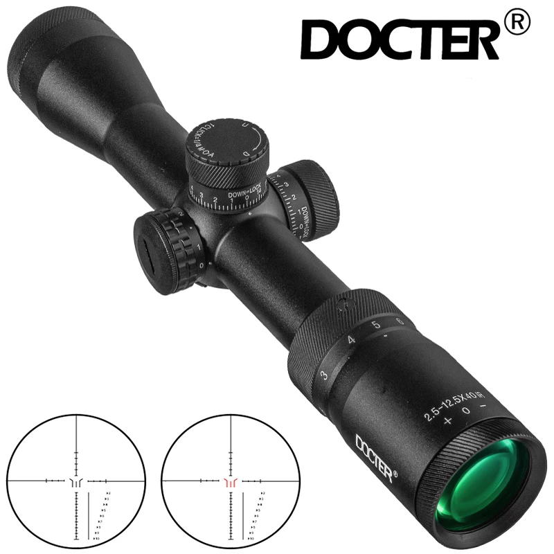 

Docter 2.5-12.5x40 escopos ir caa rifle de ar escopo fio telmetro retculo mil ponto retculo riflescope mira ptica ttica