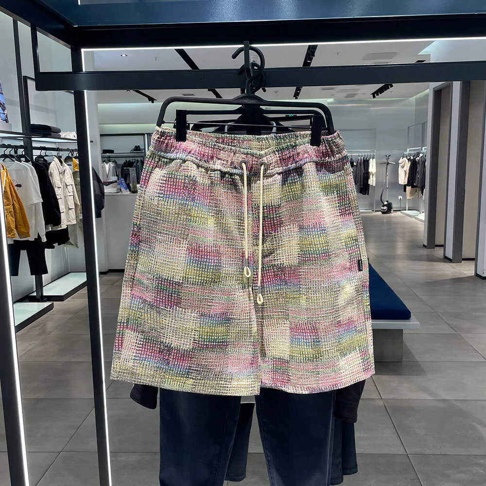

Streetwear High Quality Knit Shorts Men Y2k Youthful Floral Plaid Shorts 2025 Summer Fashion Casual Vintage Short Pants Unisex