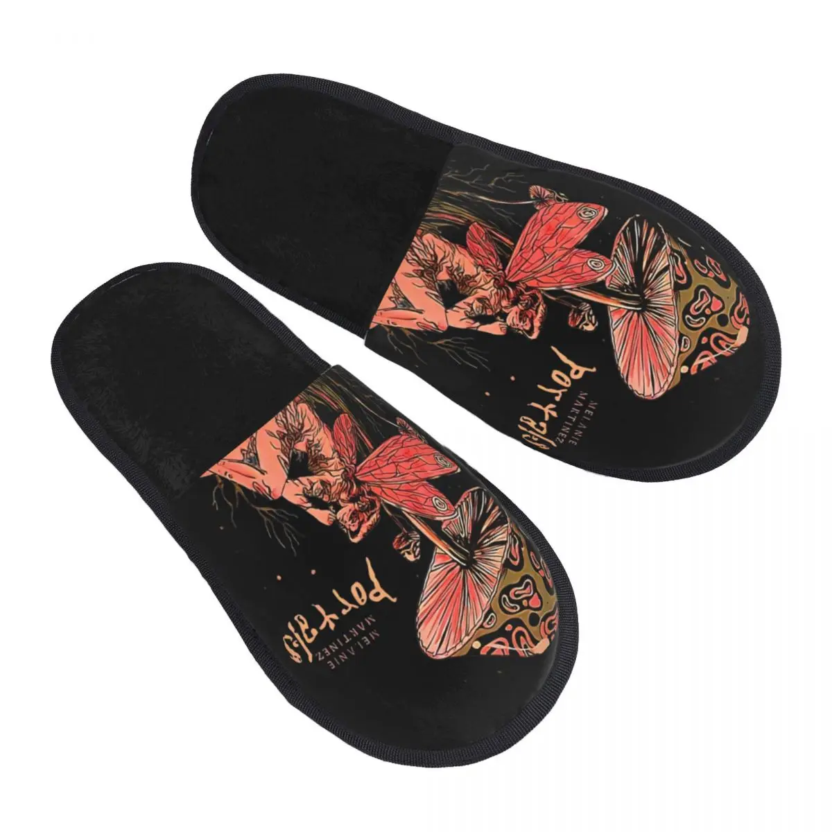 Custom Portals Mushroom Melanies Martinez Memory Foam Slippers Women Comfy Warm American Singer Songwriter House Slippers