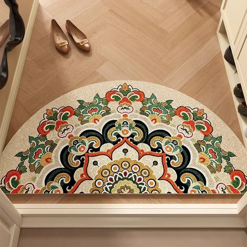 2026 Chinese Dunhuang Style Floor Mat Semi-circular Entrance Door Mat Wear-resistant Dirt Resistant Can Be Trimmed Foot MatZI957