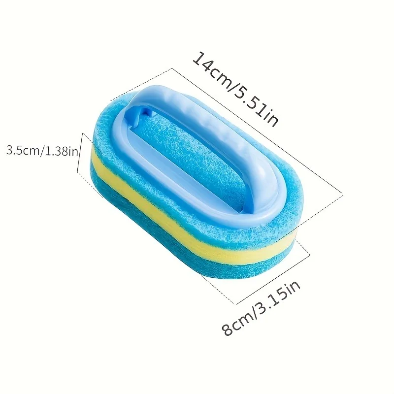 Cleaning Brush With Handle For Kitchen Bathroom Bathtub Thickened Durable Strong Scrubbing  Sponge Wiping For Kitchen