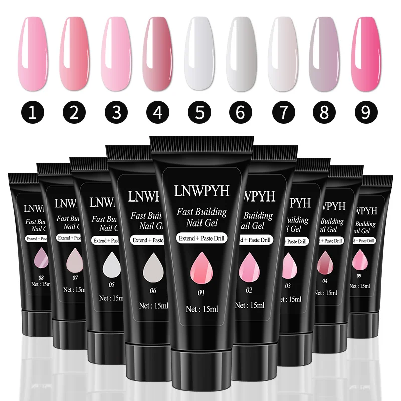 ชุดเจลทาเล็บพร้อมไฟ LED เครื่องเป่าเล็บเครื่องเจาะเล็บโพลีต่อเล็บเจลเคลือบเงาชุด Soak Off ภาษาโปลิชคําเล็บชุดเครื่องมือ